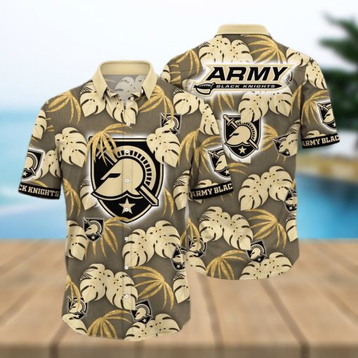 NCAA Army Black Knights Hawaiian Shirt Palm Leaves Pattern Gift For Beach Trip