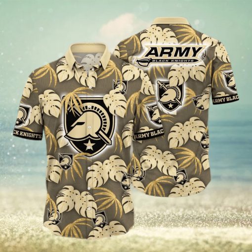 NCAA Army Black Knights Hawaiian Shirt Palm Leaves Pattern Gift For Beach Trip