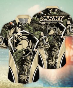 NCAA Army Black Knights Hawaiian Shirt Palm Leaves Pattern