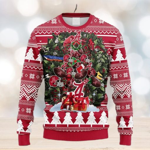 NCAA Christmas Alabama Crimson Tide Tree Ugly Christmas Fleece Sweater For Men Women