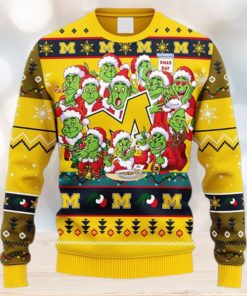 NCAA Christmas Michigan Wolverines 12 Grinch Xmas Day Christmas Ugly Sweater For Men Women