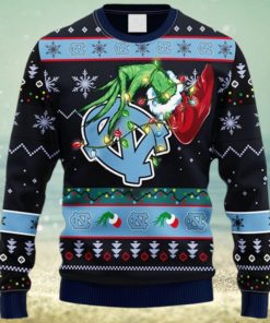 NCAA Christmas North Carolina Tar Heels Grinch Christmas Ugly Sweater For Men Women