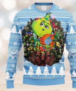 NCAA Christmas North Carolina Tar Heels Grinch Hug Christmas Ugly Sweater For Men Women