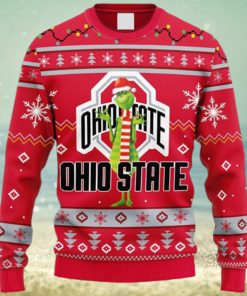 NCAA Christmas Ohio State Buckeyes Funny Grinch Christmas Ugly Sweater For Men Women