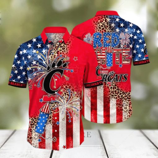 NCAA Cincinnati Bearcats Hawaiian Shirt Fireworks Independence Day Gift For Cool Friends