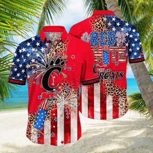 NCAA Cincinnati Bearcats Hawaiian Shirt Fireworks Independence Day Gift For Cool Friends