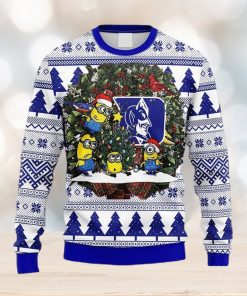 NCAA Duke Blue Devils Minion Christmas Ugly 3D Sweater For Men And Women Gift Ugly Christmas