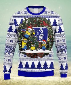 NCAA Duke Blue Devils Minion Christmas Ugly 3D Sweater For Men And Women Gift Ugly Christmas