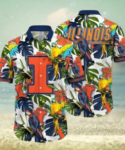 NCAA Illinois Fighting Illini Hawaiian Shirt Aloha Flora And Fauna Gift For Mom