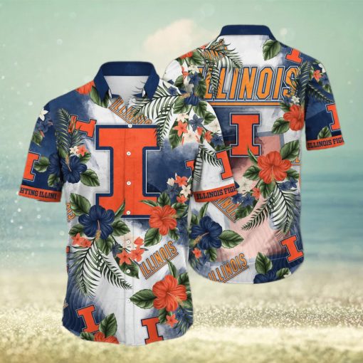 NCAA Illinois Fighting Illini Hawaiian Shirt Aloha Forest Gift For Best Friend