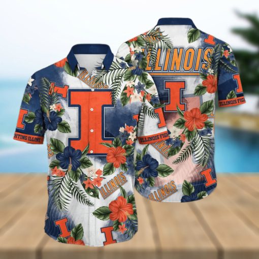 NCAA Illinois Fighting Illini Hawaiian Shirt Aloha Forest Gift For Best Friend