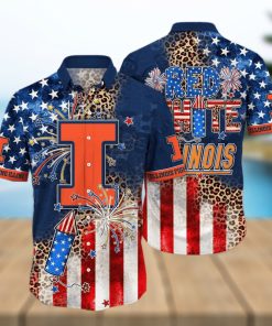 NCAA Illinois Fighting Illini Hawaiian Shirt Independence Day