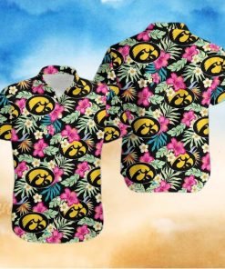 NCAA Iowa Hawkeyes Hawaiian Shirt Hibiscus Flowers Pattern Summer Aloha