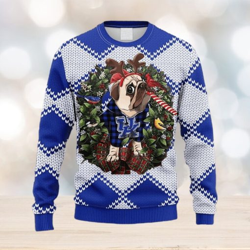 NCAA Kentucky Wildcats Pub Dog Christmas Ugly 3D Sweater For Men And Women Gift Ugly Christmas