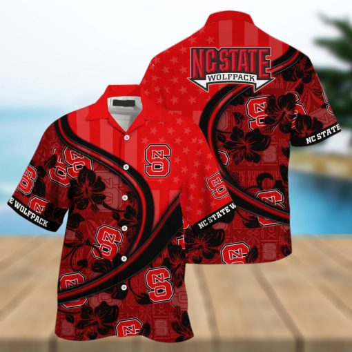 NCAA NC State Wolfpack Hawaiian Shirt Customize Name Beach Vacation Gift