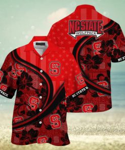 NCAA NC State Wolfpack Hawaiian Shirt Customize Name Beach Vacation Gift