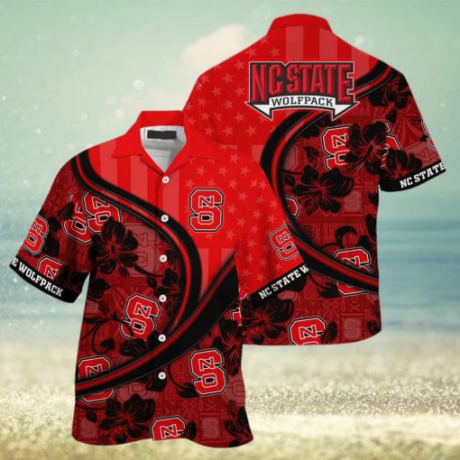 NCAA NC State Wolfpack Hawaiian Shirt Customize Name Beach Vacation Gift