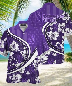 NCAA Northwestern Wildcats Hawaiian Shirt Custom Name Beach Lovers Gift