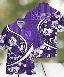 NCAA Northwestern Wildcats Hawaiian Shirt Custom Name Beach Lovers Gift