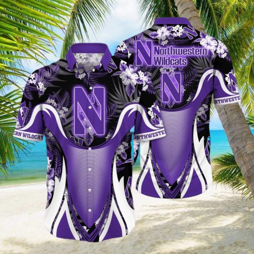 NCAA Northwestern Wildcats Hawaiian Shirt Gift For Beach Trip