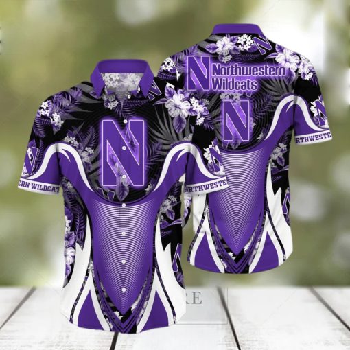 NCAA Northwestern Wildcats Hawaiian Shirt Gift For Beach Trip