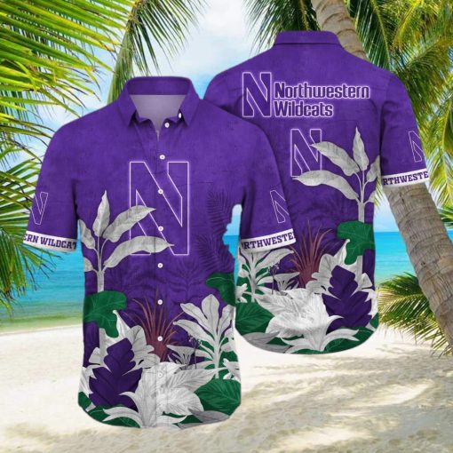 NCAA Northwestern Wildcats Hawaiian Shirt Gift For Beach Vacation