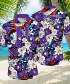 NCAA Northwestern Wildcats Hawaiian Shirt Independence Day Gift For Beach Lovers