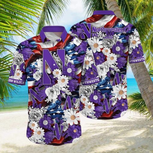 NCAA Northwestern Wildcats Hawaiian Shirt Independence Day Gift For Beach Lovers