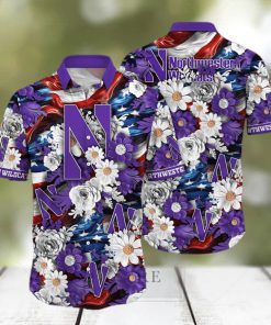 NCAA Northwestern Wildcats Hawaiian Shirt Independence Day Gift For Beach Lovers