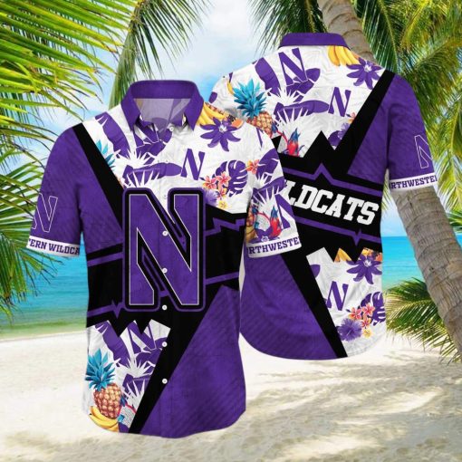 NCAA Northwestern Wildcats Hawaiian Shirt Summer Beach Gift