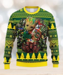 NCAA Oregon Ducks Groot Hug Christmas Ugly 3D Sweater For Men And Women Gift Ugly Christmas