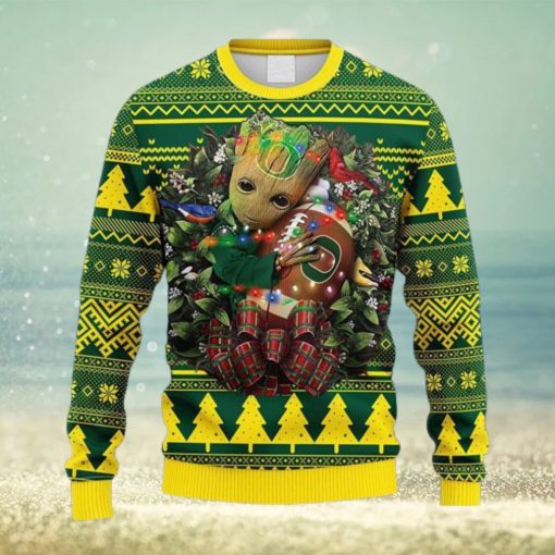 NCAA Oregon Ducks Groot Hug Christmas Ugly 3D Sweater For Men And Women Gift Ugly Christmas