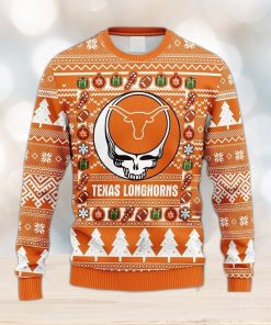 NCAA Texas Longhorns Grateful Dead Fleece 3D Sweater For Men And Women Gift Ugly Christmas