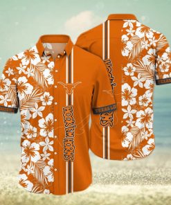 NCAA Texas Longhorns Hawaiian Shirt Aloha Shirt Flower White