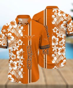 NCAA Texas Longhorns Hawaiian Shirt Aloha Shirt Flower White