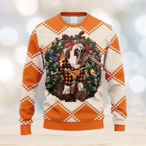 NCAA Texas Longhorns Pub Dog Christmas Ugly 3D Sweater For Men And Women Gift Ugly Christmas