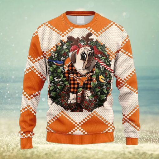 NCAA Texas Longhorns Pub Dog Christmas Ugly 3D Sweater For Men And Women Gift Ugly Christmas