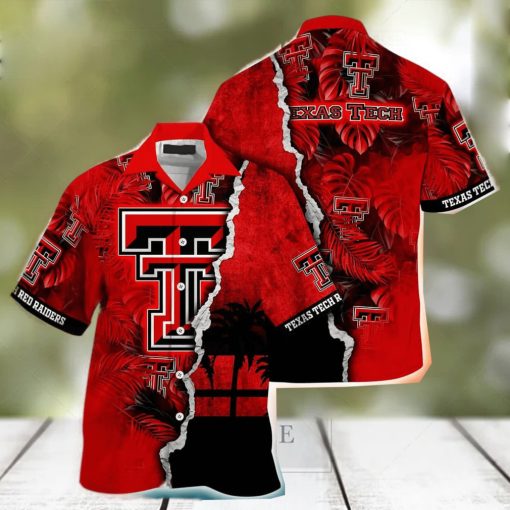 NCAA Texas Tech Red Raiders Hawaiian Shirt Custom Name Beach Gift For Him shirt