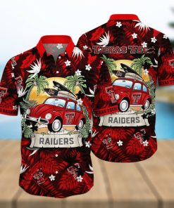 NCAA Texas Tech Red Raiders Hawaiian Shirt Palm Leaves Pattern Beach Gift For Him