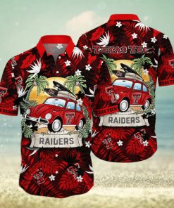 NCAA Texas Tech Red Raiders Hawaiian Shirt Palm Leaves Pattern Beach Gift For Him