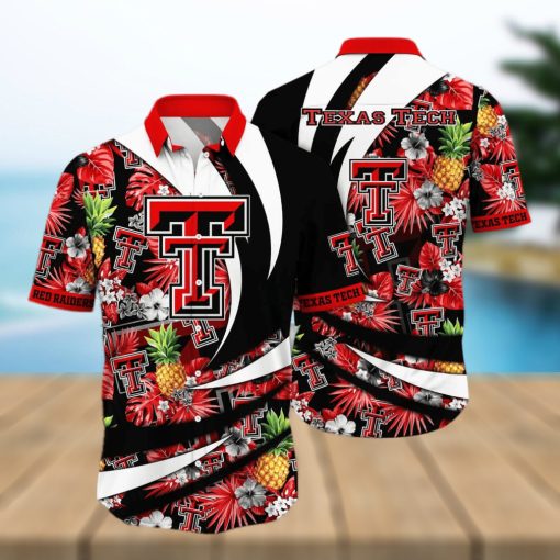 NCAA Texas Tech Red Raiders Hawaiian Shirt Pineapple Pattern Summer Vacation Gift