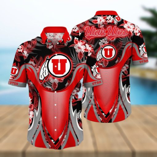 NCAA Utah Utes Hawaiian Shirt Gift For Beach Vacation