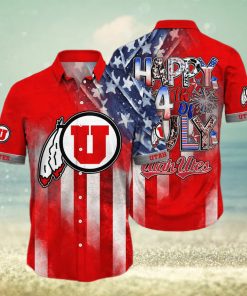 NCAA Utah Utes Hawaiian Shirt Independence Day Happy 4th Of July