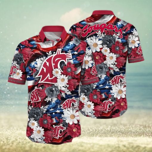 NCAA Washington State Cougars Hawaiian Shirt Aloha Shirt Independence Day