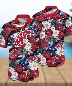 NCAA Washington State Cougars Hawaiian Shirt Aloha Shirt Independence Day