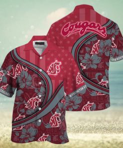 NCAA Washington State Cougars Hawaiian Shirt Custom Name Beach Gift For Friend