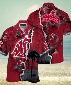 NCAA Washington State Cougars Hawaiian Shirt Custom Name Summer Vacation Gift