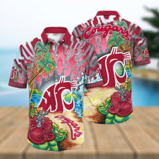 NCAA Washington State Cougars Hawaiian Shirt Gift For Beach Trip