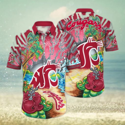 NCAA Washington State Cougars Hawaiian Shirt Gift For Beach Trip