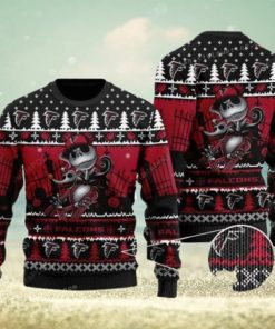 NFL Atlanta Falcons Jack Skellington Christmas Ugly Sweater